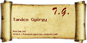 Tanács György névjegykártya